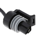 Close-up view of One Eighth NPT Oil Fuel Pressure Sensor Transducer 0 To 100 Psi With Harness Kit showing connector and wiring.