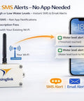 WiFi Water Level Monitor Alarm With No Hub No App And No Monthly Fees High Or Low Alerts Text And Email Notifications Device Displayed