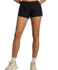 Women’s Running Shorts With Built In Liner And Quick Dry Mesh Lightweight Athletic Gym Shorts With Zip Pocket Low Rise Fit Black