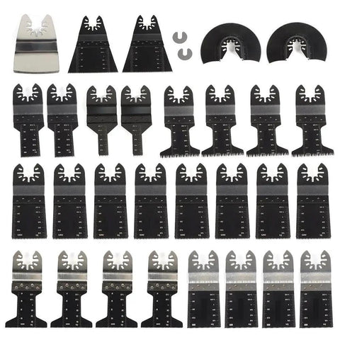 31 Piece Drywall Oscillating Tool Blades Set Universal Multitool Blades For Wood And Metal Cutting Pro Grade Heavy Duty Kit