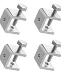 Beefed-Up 4-Piece 20mm Small C-Clamp Set With M6 Screws, 0-20mm Clamping Range, Premium 304 Stainless Steel, Compact Screw Clamp Kit For Fine Woodworking And Small Metalworking Projects, shown in four views