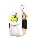 Leather Golf Ball Pouch With Belt Clip And Tee Holder Mini Waist Pocket Bag For Two Balls Portable Golf Gear Organizer