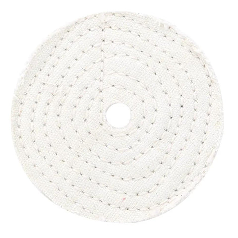 4-inch white cotton buffing wheel for jewelry and metal polishing, pro grade shine with mirror finish, safe on jade