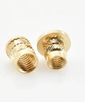 Brass Knurled Hot Melt Threaded Inserts Nuts M3 Size Lock In Solid For Wood And Plastic With Strong Hold To Handle Heavy Torque Stress Without Breaking.
