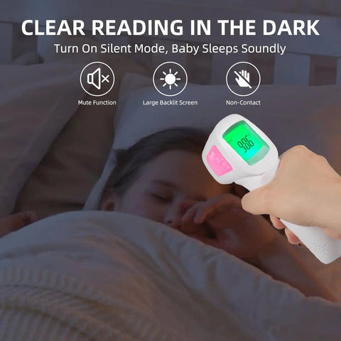Non Contact Infrared Forehead Thermometer For Adults Kids And Baby 3 In 1 No Touch Digital Fever Temperature Gun, baby sleeping