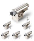 5 Pcs Soft Close Damper For Cabinet Doors And Wardrobe Doors, Adjustable Hydraulic Buffer, with screws, silver finish