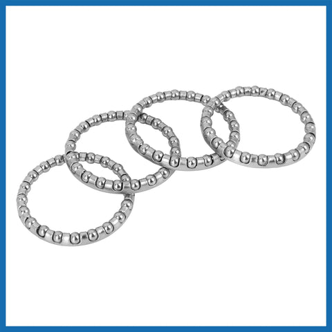 Four Piece Bicycle Ball Bearing Retainer Set With 22 Balls 40mm Outer Diameter And 33.5mm Inner Diameter Replacement Crank And Wheel Bearings