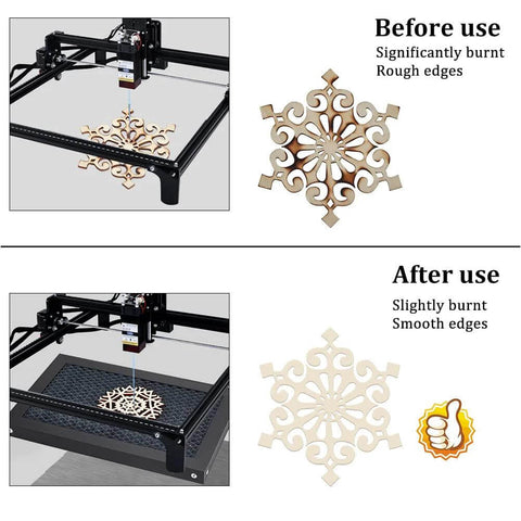 Front view of BENECREAT honeycomb working table for laser engraver, iron, 11.8x7.8x0.8 in