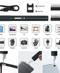 Cordless Electric Screwdriver Kit With LED Light And USB Rechargeable Power, Upgraded 3 Gear Adjustable Torque, Magnetic Precision Bits Set for laptop repair and electronics.