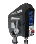 Top Notch Benchtop Drill Press 1.5 HP 110V With Touch Screen Smart Panel and Precision Depth Control side view showing digital panel.
