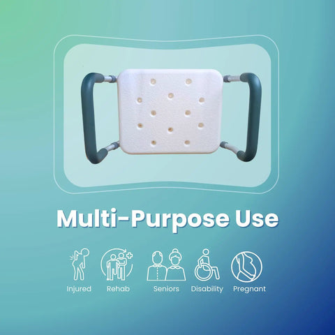 Adjustable Shower Bench With Arms For Easy Bathing Lightweight Bath Chair With Padded Handles Height 15 To 20 Inches