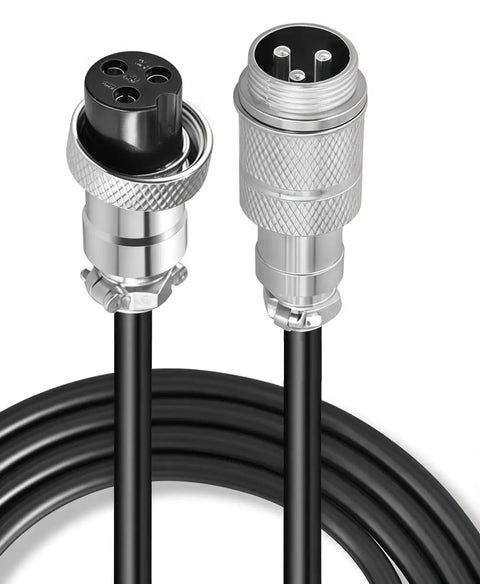 GX16 3 Pin Aviation Connector Cable With 6.56 Feet Length Male To Female Extension Cord Panel Mount Circular Metal Plug Wire