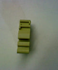 End Mounting Bracket For Electrical Enclosures And DIN Rail Systems, Rugged steel rack ready end bracket accessory shown vertically on white