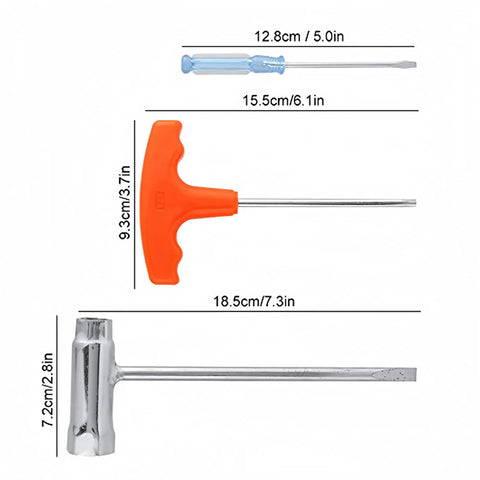 Heavy Duty Chainsaw T Wrench 19mm By 13mm And T Handle Torx Screwdriver Tool Kit, tools with anti slip groove