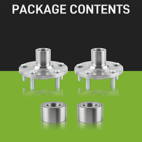 Image showing 2 Pack Front Wheel Bearings And Hub Assemblies Replacement Kit For Mazda 3 2005-2013 And Mazda 5 2006-2010 Replaces LS-WHB003