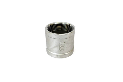 Top Shelf 304 Stainless Steel Coupling 5 Pack Featuring Grippy Npt Female Threads Slick One Point Five Inch Pipe Connector