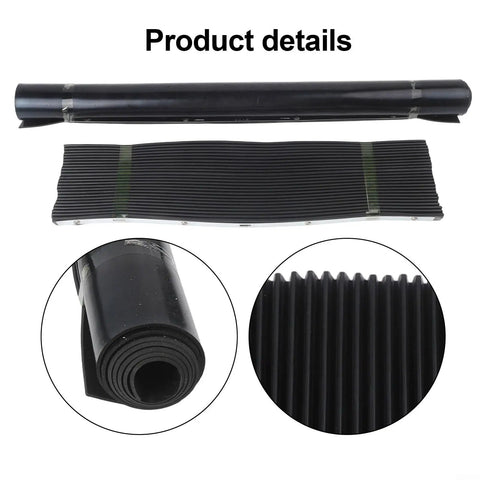 Heavy Duty Retractable Accordion Dust Cover For CNC And Milling Machines Telescoping Bellows Guard, folded view