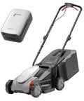 Lightweight Cordless Lawn Mower With 14 Inch Deck And 5.0Ah Battery, Easy Start Push Mower For Small Yards, No Gas, Quiet Power, Low Maintenance, Long Lasting Charge For Up To 2,800 Sq Ft. with battery and folded handle