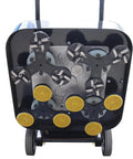 Underside view of Walk Behind Concrete Floor Grinder With 12 Grinding Heads, showing grinding discs and wheels.