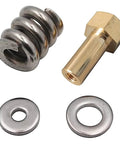 Rock Solid Brass Spring Barrel Nut Assembly For DE Pool Spa Cartridge Filters includes brass nut, spring, and two seals.