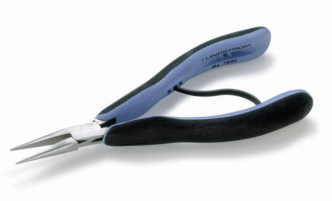 Smooth Jaw Snipe Nose Pliers For Jewelry Making And Crafting, 6.24 Inch Length, 0.8mm Tip, Ergonomic Micro-Touch Handles For Arthritis Relief