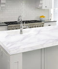 Kitchen countertop with Marble Contact Paper Peel And Stick For Countertops Kitchen Cabinets And Bathroom Waterproof Granite Gray White Marble Vinyl PVC Removable Easy Install DIY Friendly.