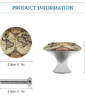 Slick Antique Stainless Steel Cabinet Knobs And Round Drawer Handles Two Pack, antique globe design, 2.8cm diameter, 2.1cm height.