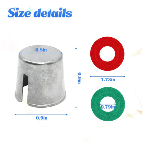 Product size details of 10 Pack Car Battery Post Terminal Shims And Washers Kit For Top Post Ends Repair with lead gasket and washers.