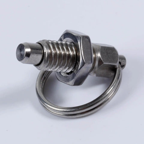 4 Piece Stainless Steel Indexing Plunger Set With Spring Loaded Pins For Quick Release And Locking, Heavy Duty Knob Style Plungers
