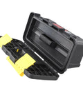 Compact 10 Inch Two Layer Toolbox For Easy Transport And Smart Organization Portable Tool Case with open secure latch
