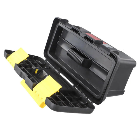 Compact 10 Inch Two Layer Toolbox For Easy Transport And Smart Organization Portable Tool Case with open secure latch