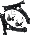 Front lower control arms with ball joints kit for Toyota Corolla 2003–2008 and Celica 2000–2005; 4-piece set.