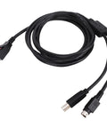 Slick No Sweat Plug And Play Universal Printer Cable 2 In 1 Design with USB A to B and 3 Pin DIN for heavy duty use.