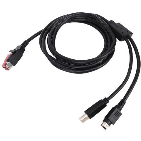 Slick No Sweat Plug And Play Universal Printer Cable 2 In 1 Design with USB A to B and 3 Pin DIN for heavy duty use.