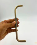 Solid Brass Cabinet Handle With Coiled Wire Grip, Vintage Industrial Style, Antique Brass Finish, Handcrafted, 40 Cm Tall