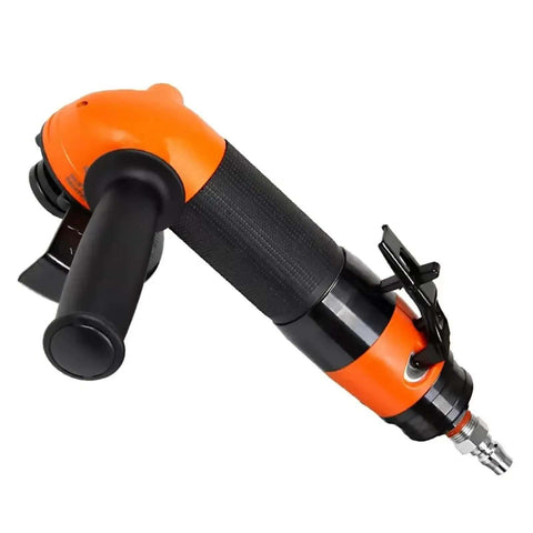 Top Shelf Heavy Duty 4 Inch Pneumatic Angle Grinder Built For Tough Metal Cutting And Rust Scraping With Smooth Air Throttle And Anti Slip Wrap Handle