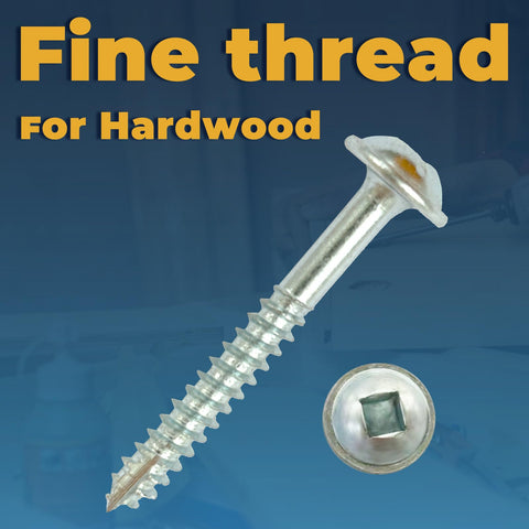 Pocket Hole Screws 1-1/4 Inch With Square Drive Size 8 Wood Screws 620 Pieces Fine Thread Washer Head Self Tapping Zinc Plated Includes 150mm Drive Bit DIY Friendly Indoor Woodworking Joints Made Easy close-up