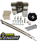 Upgraded Fuel Lift Pump Kit With Inline Filter And Water Separator For Gm 6 6 Liter Duramax Engines components including pump, filters, fittings and hoses.