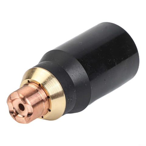 Drag Shield Pro Grade Plasma Cutter Shield Kit 50 To 60 Amp For SL60 And SL100 Torches Compatible With Cutmaster 52 82 102 152 Welding Models Includes 9 8237 Shield Cap And Five 9 8235 Resistor Shields showing a copper shield cap detail for plasma cutter.