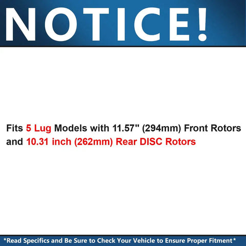 Brake Kit With Front 11.57 Inch Rotors And Rear 10.31 Inch Rotors For 5 Lug Dodge Avenger Caliber Jeep Patriot Compass Chrysler 200 Sebring