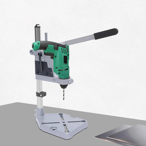 Universal Drill Press Stand With Aluminum Base For Desktop Workbench Clamp Holder For Precise Fatigue Free Drilling And Easy Setup