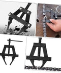 Heavy Duty Motorcycle Chain Tensioner Chain Adjuster Tool For Quick Bike Tune Ups Universal Fit used adjusting a motorcycle chain.