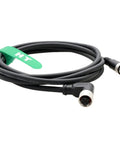 M12 5 Pin Right Angle Power And Data Cable A Coded For Industrial Actuators And Sensors, 2-Meter Shielded, Gold Contacts