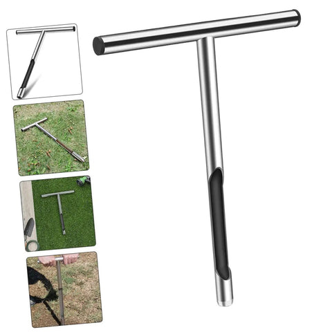 Stainless Steel Soil Sampling Tool With T Handle Probe For Lawn And Garden Care Lightweight Durable Easy To Clean Portable Sampler