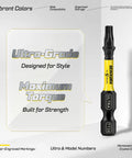 Heavy Hitter Impact Security Torx Bit Set Featuring Magnetic S2 Steel Star Drivers Covering TT7 Through TT40 Sizes Paired With Long Extension Bars And A Rock Solid Color Coded Storage Case For Serious Shop Work showing TT20 Torx bit with label.