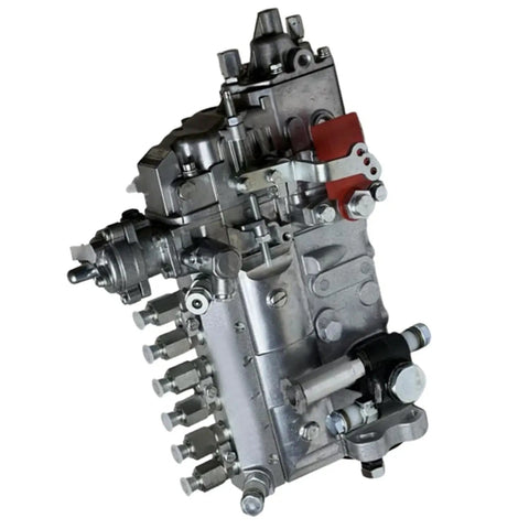 Fuel Injection Pump 101609-3760 101609-3750 Fits Cummins 6BT 6BTAA 5.9L Engine And Komatsu PC200-7 PC220-6 Excavator side view with mounting details.
