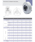 PB-B3 hollow thin magnetic powder brake, compact electromagnetic brake, Amazon brand, side view