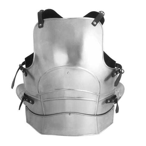 Back view of Beefy 18 Gauge Medieval Cuirass Armor With Tassets For LARP And Cosplay Full Chest Groin And Hip Protection