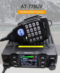 AT-778UV UHF and VHF 25W Mobile Radio Transceiver with dual band display and lighted mic