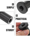 Close-up of carbon steel Barn Door Stopper Track Spacers 1 Set For Sliding Barn Door Hardware showing design simplicity and sturdiness.